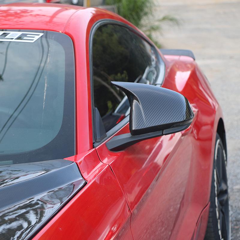 Dry Carbon Fiber Rearview Mirror Cover for 2015-2022 Ford Mustang