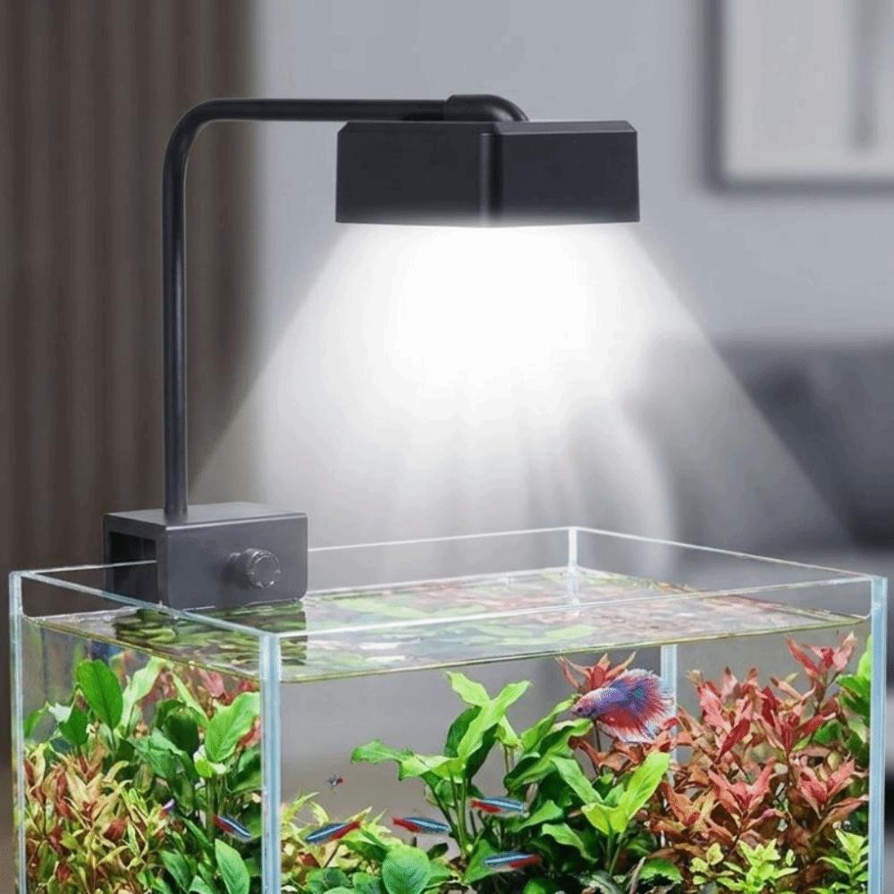 Waterproof Fish Tank Clip Lamp 3 Color Modes Plant Grow Light LED Aquarium Light Marine Aquarium