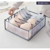 Dormitory Bra Closet Organizer for Socks Home Separated Underwear Storage Box 7 Grids Bra Organizer Foldable Drawer Organizer