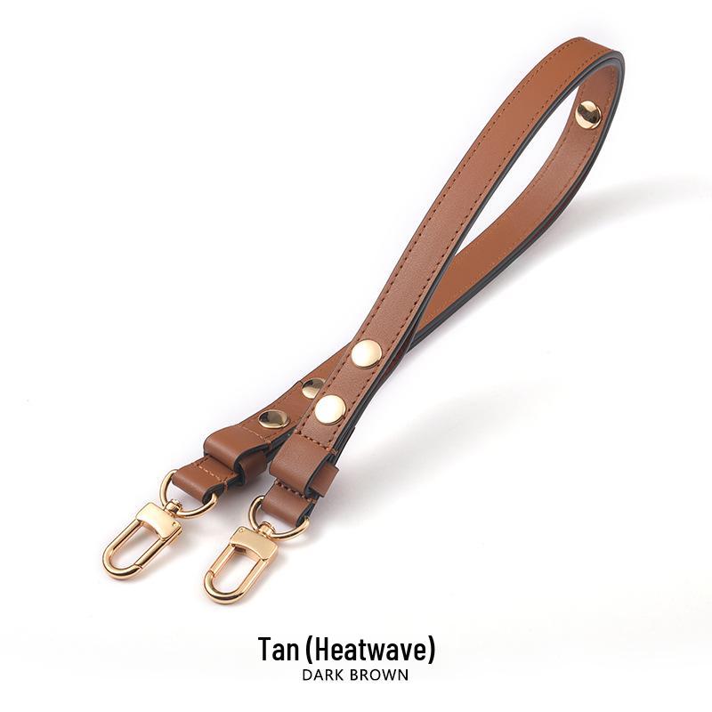 MHS-C-38 Adjustable Three-Speed Brown Women's Underarm Bag with Rivet Shoulder Strap, 26 Wash Bag Transformation.