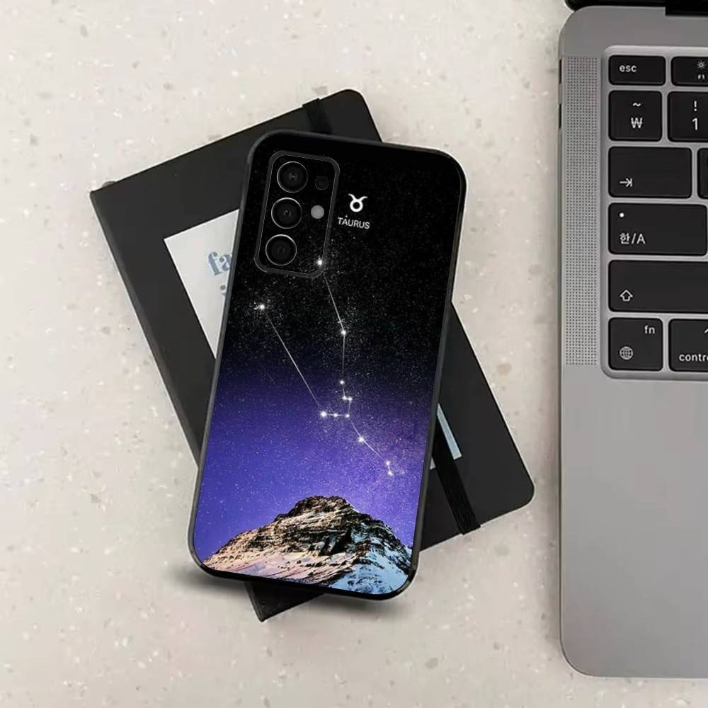 Constellation Art Twelve For Samsung Galaxy A53,31,52,72,41,Note,J7,8,9,5G,22,73,32,71, Soft Black Silicone Case