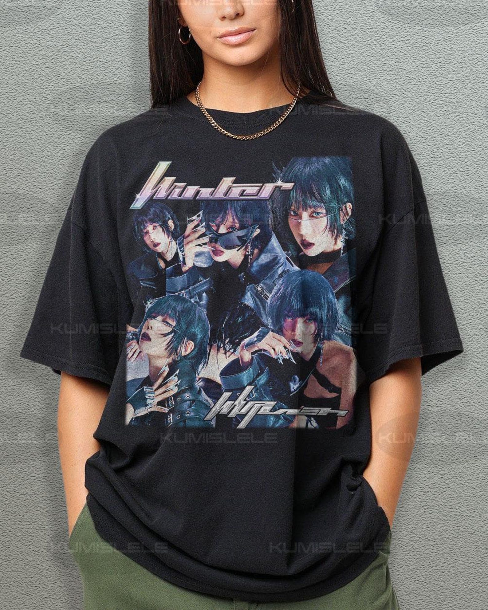 Winter Aespa Whiplash T-Shirt, parallel lines tour tee M