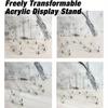1pc Transformable Acrylic Display Stand 9 Tier Display Risers for FiguresTransparent 360 Degree Rotating Display Rack