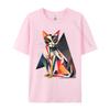 Geometric Cat Abstract Modern Art Print Tees Prevailing 3d Printed Cotton Unisex TShirt Cool Luxury Designer TShirts