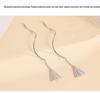 Banyan Tree Silver Paper Airplane Tassel Earrings: Simple, Nostalgic & Trendy Design