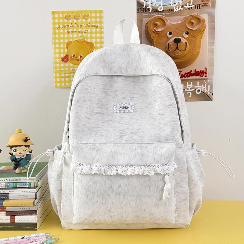 Schoolbag Korean ins Gentle Lace Sweet Girl Travel Backpack Fresh Elementary School Bag Female College Style Backpack
