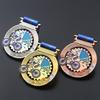 Customized Metal Medal For Cycling Competition Gold Silver Bronze Honor Team School Activity Home Decoration Neck Hanging 1Pc