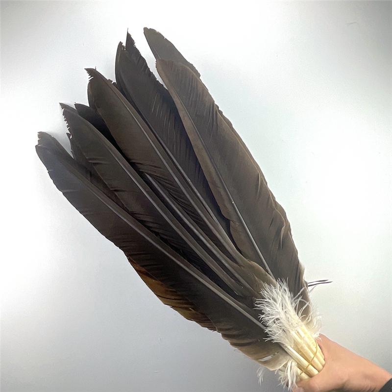 10Pcs/Lot Natural Eagle Feathers For Crafts 40-60Cm Long Black Big Birds Feather Party Accessories Carnival Holiday Decoration