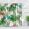 Tropical Paradise Shower Curtain, Exotic Plants & Animals, Waterproof for Bathroom Decor, Enhance Home with Nature's Beauty