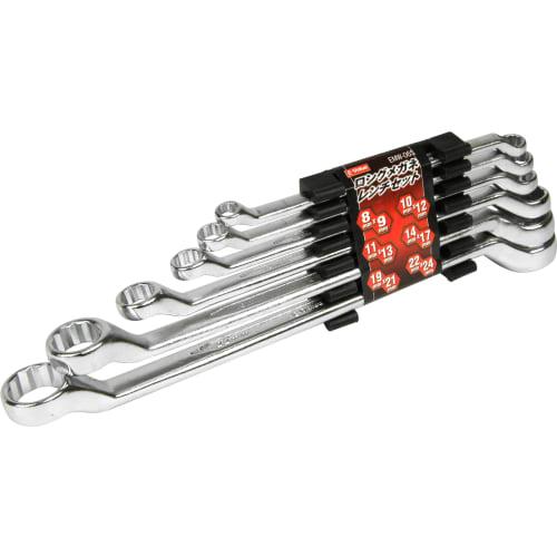 E-Value Long Open End Wrench Set, Metric Size, 6-Piece Set, EMW-06S