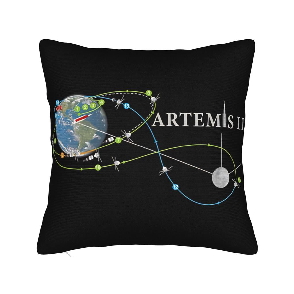 Artemis II Mission To the Moon Pillow Case Morden Pillow Cover Print Pillowcases For Sofa Car Home Decor
