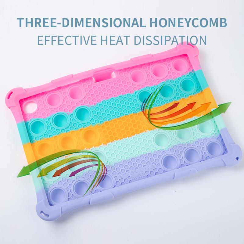 Soft Bubble Silicone Case For Lenovo Tab M10 Plus 10.6 3rd 2nd Gen 10.1inch TB-X606 X306 TB328FU TB125FU TB128FU Kickstand Cover