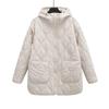 Autumn Winter Product Women's New Fashion and Casual Versatile Stand Up Collar Hooded Jacket Cotton Coat