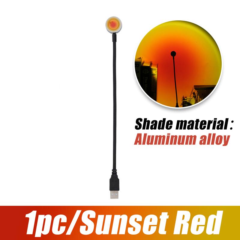 USB-Sonnenuntergangslampe Regenbogen-Nachtlicht Neonprojektor Pografiebeleuchtung Heimdekoration Café Wanddekor für Schlafzimmer Zuhause