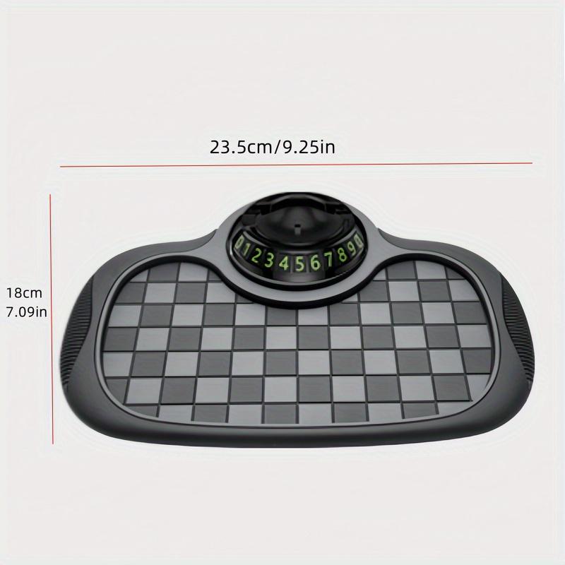 Versatile Anti-Slip Car Dashboard Mat Featuring a Rotating Phone Holder, Spacious Storage for Glasses And Keys, Heat-Resistant Silicone Material