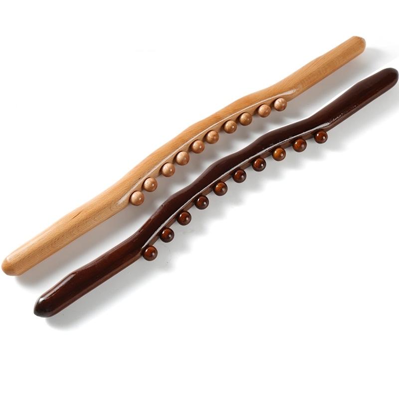 Massage Stick Beech Wood Massage Stick for Back Therapy Universal Tendon Massager Guasha Scraping Relaxing Point Treatment Tool