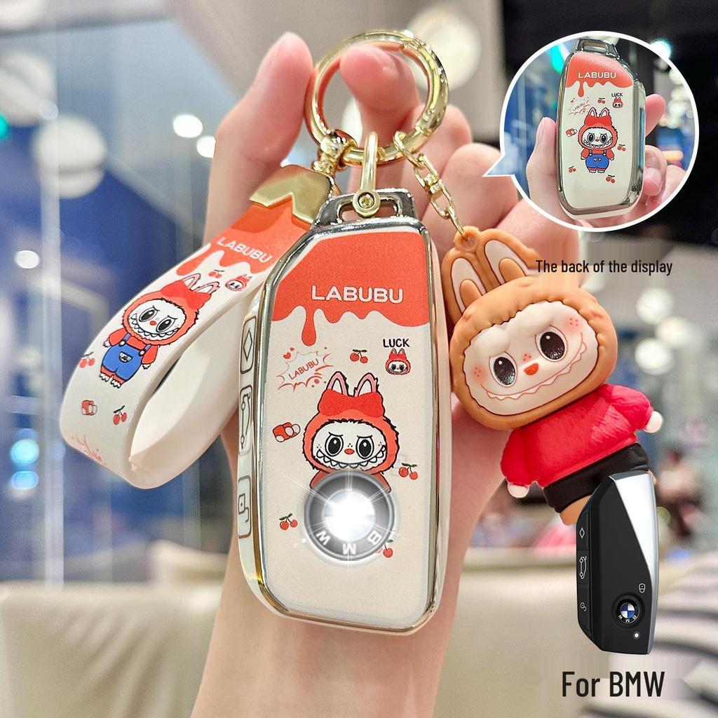 BMW Key Case Shell for 3/4/5 Series, X1, X2, X3, X5, 325Li, and iX3 with Buckle Set