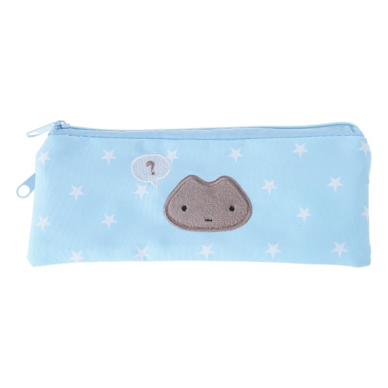 Star Pattern Pencil Case Double Layered Pen Pouches 2 Compartment Pencil Organizers Bag for Student Boy Girl School