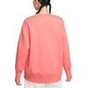 Nike logo pullover crewneck long-sleeve sweatshirt for women in pink