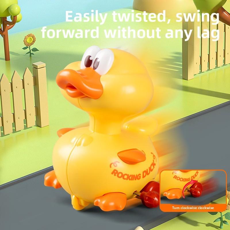 Mechanical Swinging Toy Duck Toddlers Learning Development Plastic Material