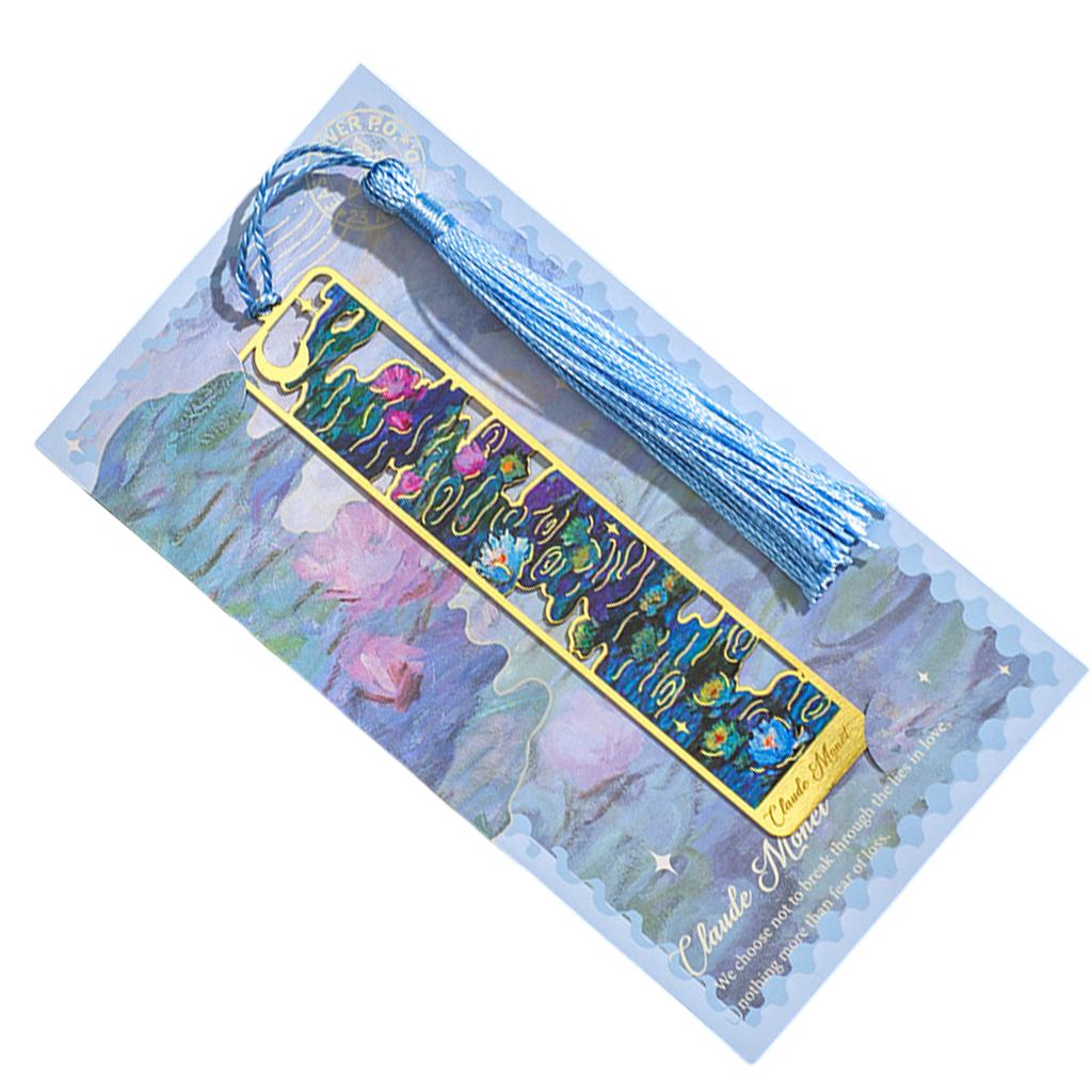 Hollow Out Flower Bookmarks Tassels Bookmarks Metal Book Mark Book Page Divider Reading Accessories Gift for Book Lover