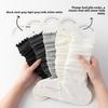 Sock Cover Women's Vertical Striped Mesh Breathable Leg Cover Versatile Pile Socks Solid Lace Calf Socks