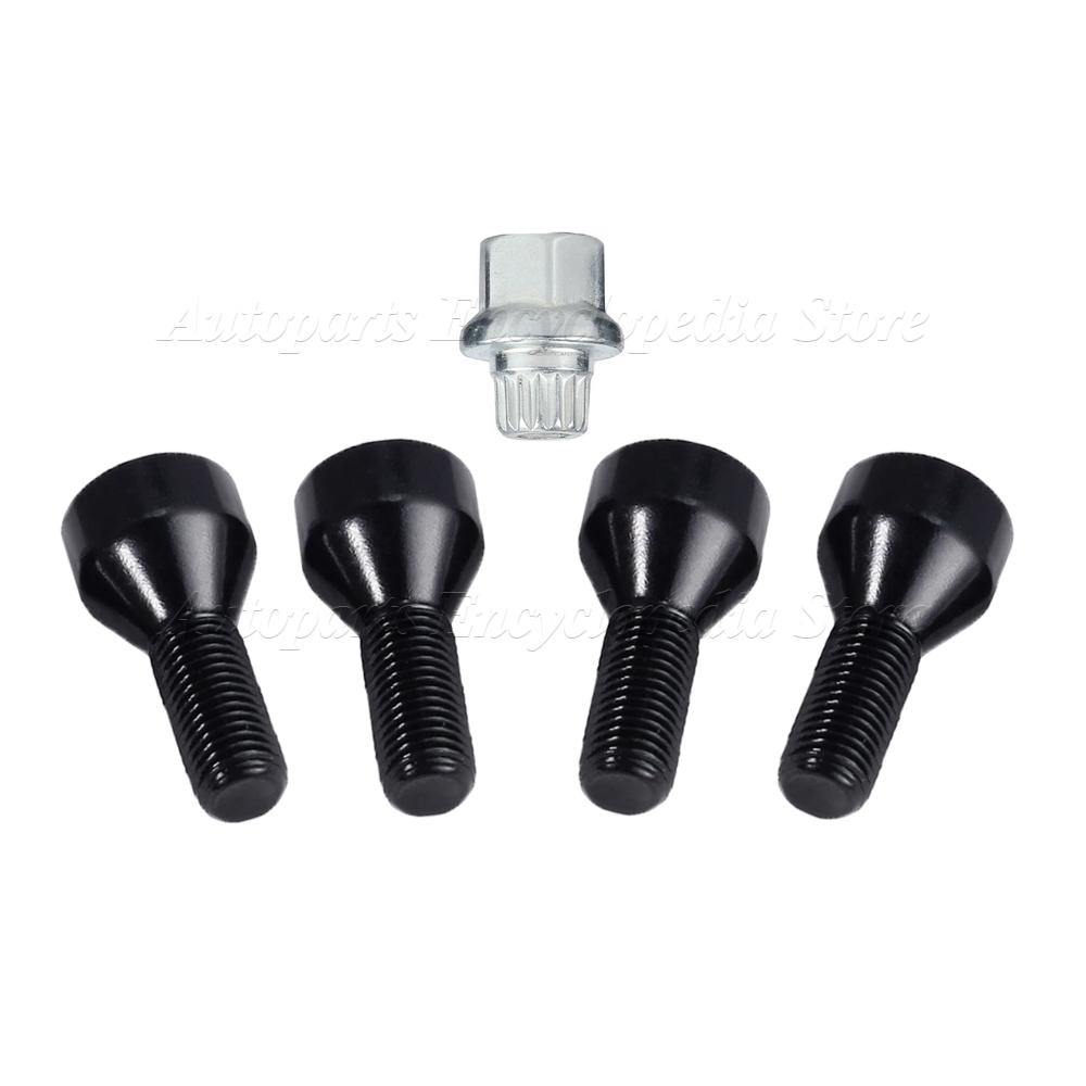 Car Locking Wheel Bolts Lug Nuts Set M12x1.5 For BMW 1/3/5/6/7 Series Z3 Z4 M3 M5 M6 E36 E46 E60 E61 E81 E87 E90 36136786419
