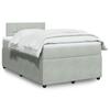 VidaXL Slatted Bed Base and Mattress Light Grey 120x190cm Velvet 3289986