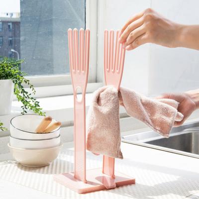 2Pcs Household Glove Drying Holder Rack with Drainboard Countertop Washing Towel Dishwashing Cleaning Glove Storage Dryer Stand Kitchen Supplies