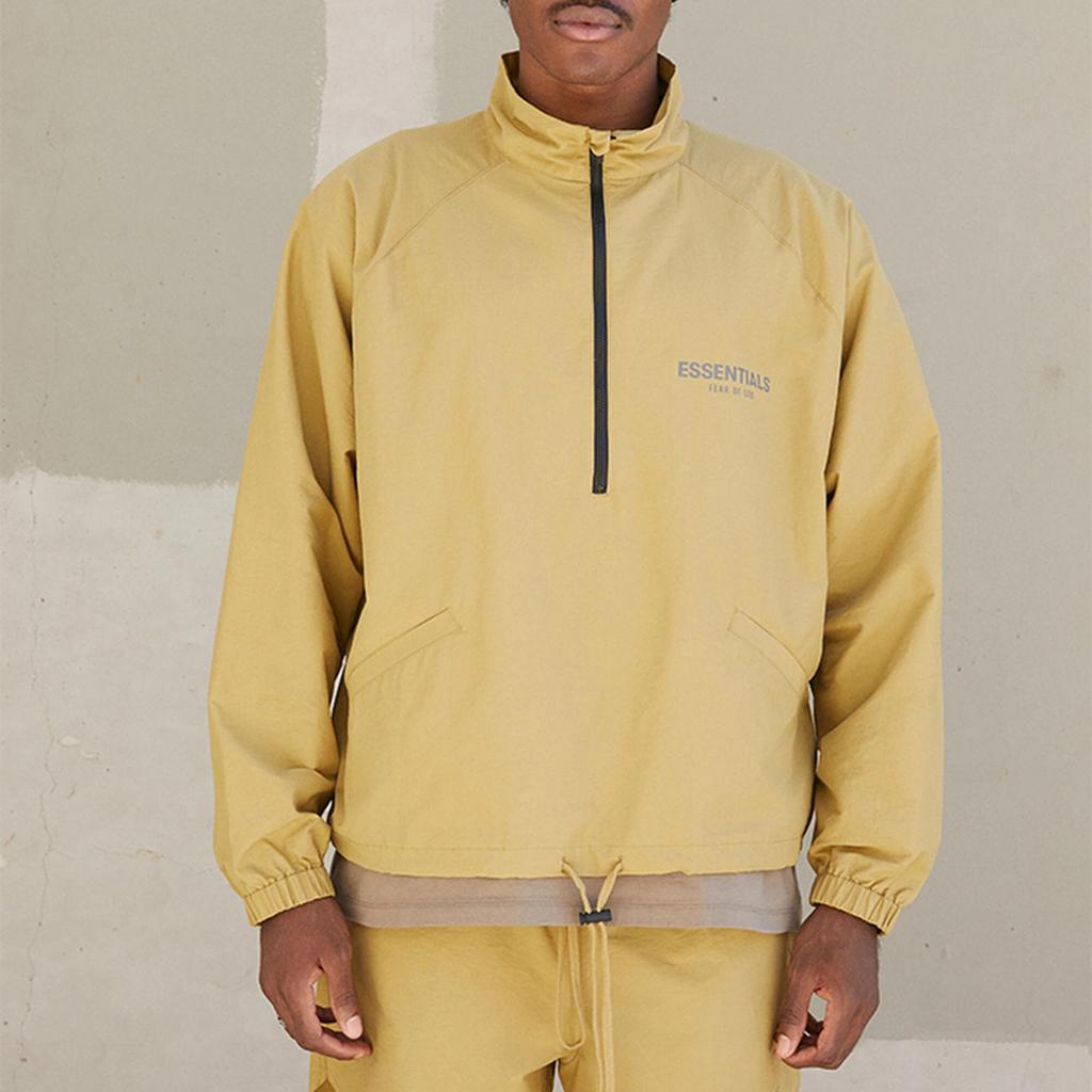 Fear of God Essentials FW21 Half Zip Track Jacket Amber Men FOG-FW21-018