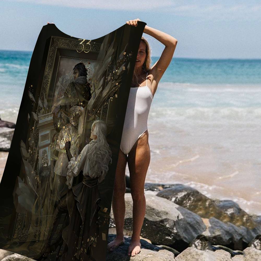 Game Clair O-Obscur E-Expedition 33 Beach Towel Colorful Bath Towels For Girl Microfiber Dry Custom Sand Beach Yoga Spa Gym Pool