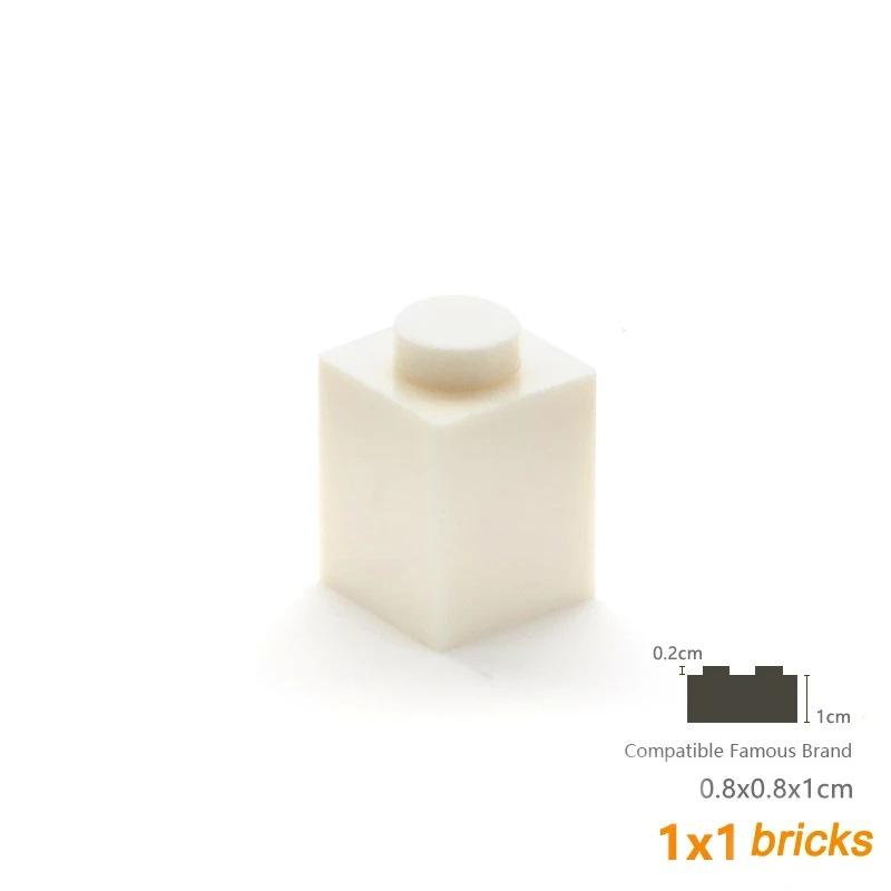 50g/116Pcs 3005 1x1 Building Block Moc High 1-Hole Color Spare Parts Compatible with Brick DIY Children's Toy Assembly