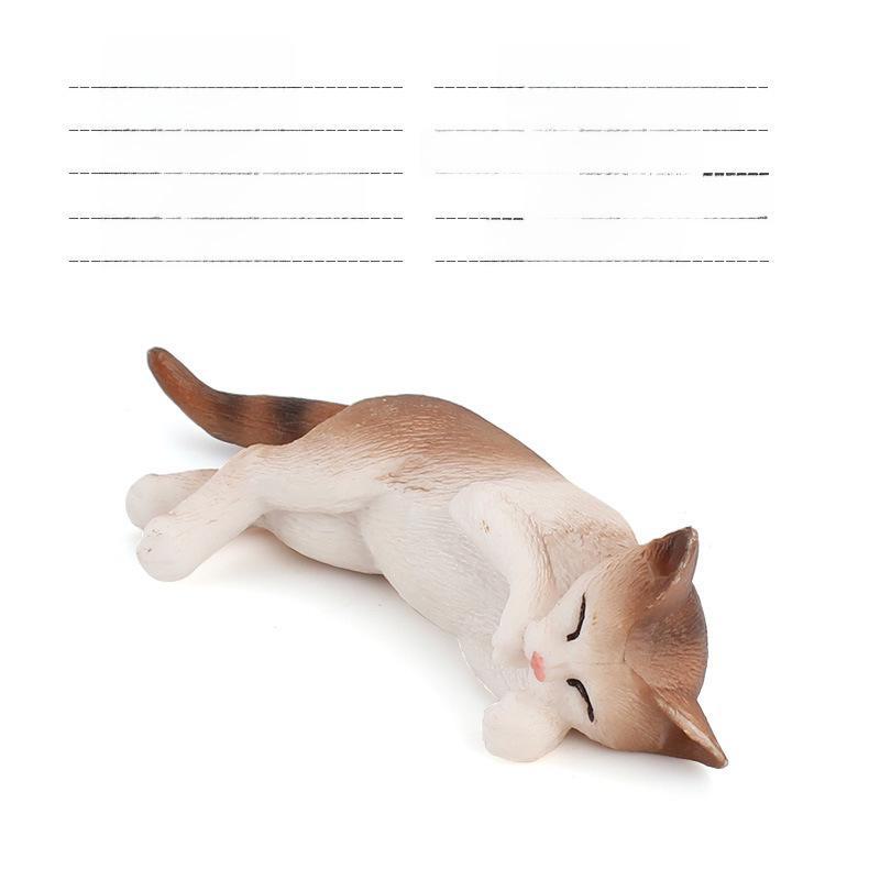 Set Jucării Pisoi Alb-Negru pentru Copii - Ornamente Model Pisică Rurală Chineză