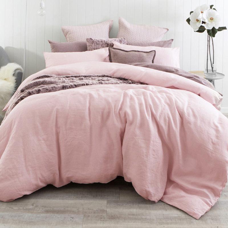 100% Washed Linen Duvet Cover And Pillowcases Natural France Flax Quilt Cover Breatherable Ultra Soft Farmhouse Bedding