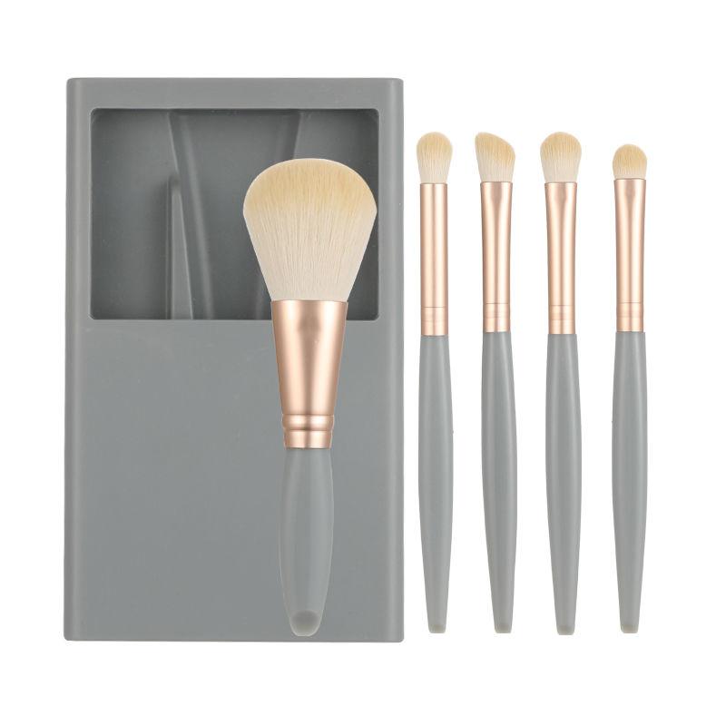 Make-up-Pinsel-Set mit Spiegel, komplettes Set, superweiches Fell, ein Set mit Gesichtspuder- und Lidschatten-Pinsel-Set in Box, tragbares kleines Set