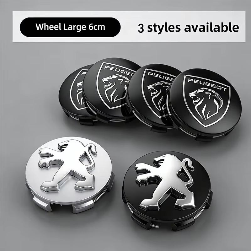 4Pcs Peugeot Special Car Wheel Hub Center Cover For New Peugeot 206 307 308 207 3008 208 407 508 2008 5008 301 406 408 607 4008