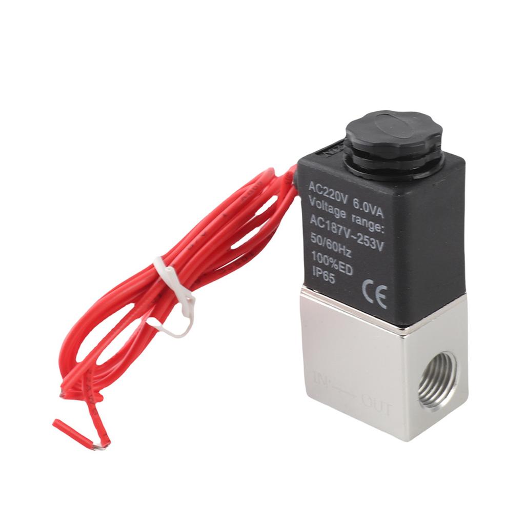 Direct Acting Solenoid Valve Water   Oil Aluminum Alloy Body Valve 220VAC(G1Celsius8in )
