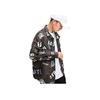 Li-Ning Cartoon All Over Print Loose Fit Sports Long Sleeve Shirt Men Shirts Black Gray ASHR079-2