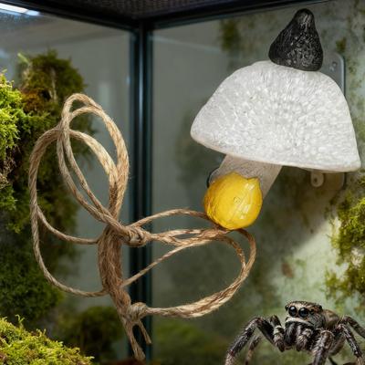 Spider Enclosure Accessories Realistic Mushroom Reptile Tank Magnetic Decoration Jumping Spider Habitat Ornament For Playing