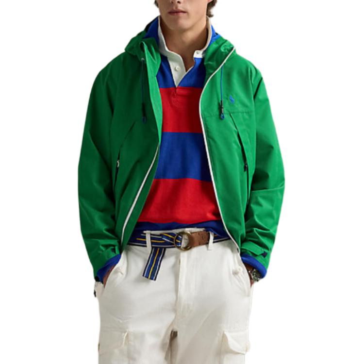 Polo Ralph Lauren Zip-Up Hooded Long Sleeve Jacket Men Jacket Green MNPOOTW16021613-300