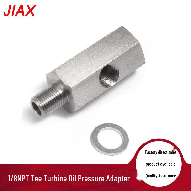 

Тройник-адаптер давления масла 1/8 NPT для турбокомпрессора - Прецизионная машинная модификация резьбы