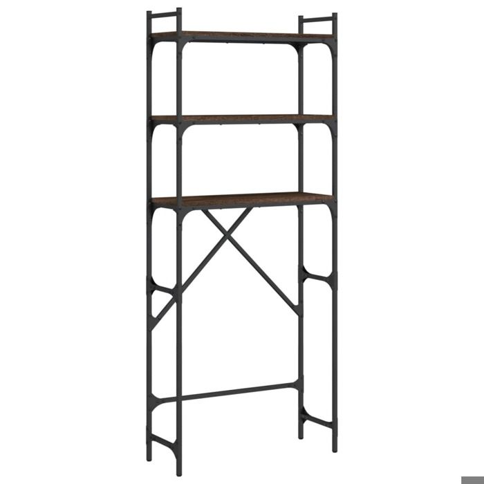 Etagère pour lave-linge - vidaXL - Oak - Bois d'ingénierie - 3 niveaux - 67x25x163 cm