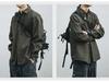 Men's Korean Style Retro Long Sleeve Work Shirt - Trendy, Loose, Versatile, Youth Casual Jacket with Pockets.