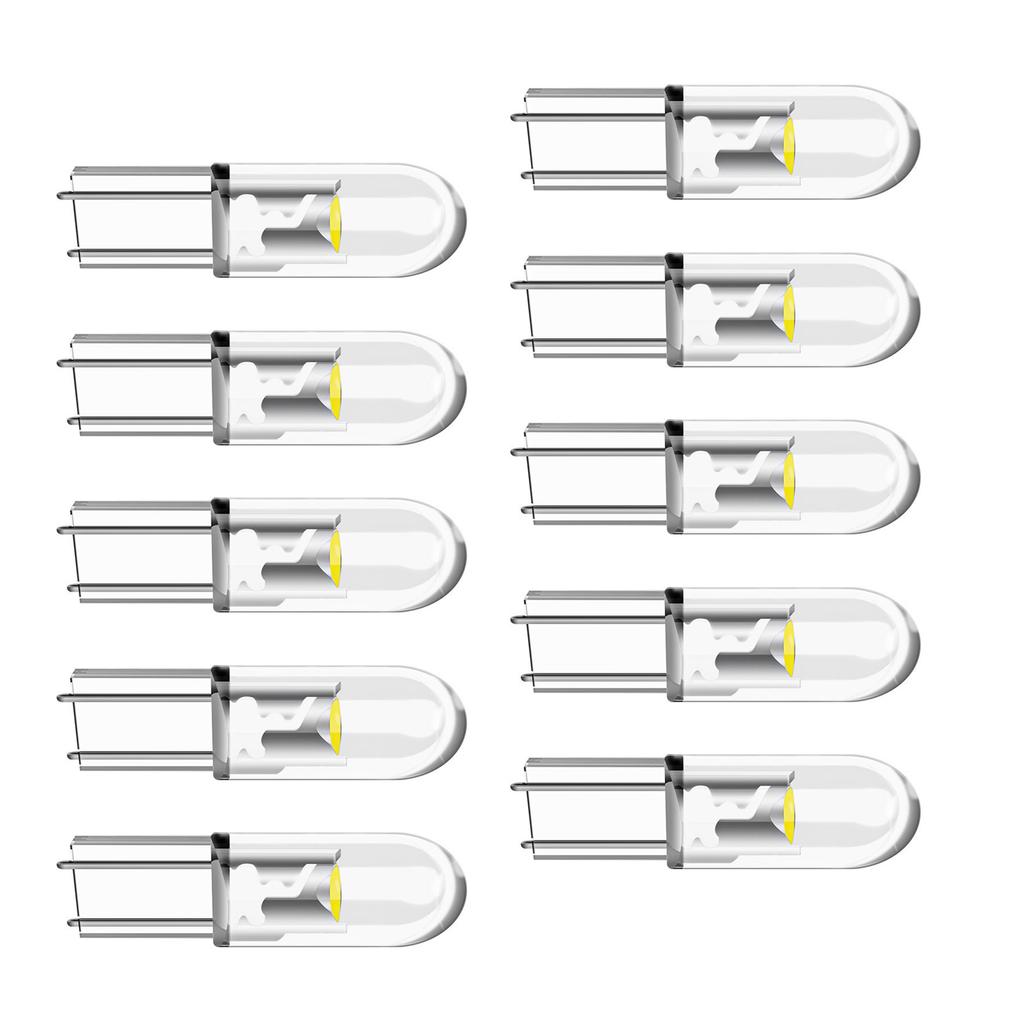 10pcs T5 LED Car Dashboard Lights Heat Resistant LED Dashboard Bulbs Vehicle Accessories Easy To Use for Night Driving
