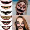 10Pcs Halloween PVC Tattoo Stickers Horror Lips DIY Stickers Big Mouth Tattoos Waterproof Funny Makeup Smile Lip Beauty Tool