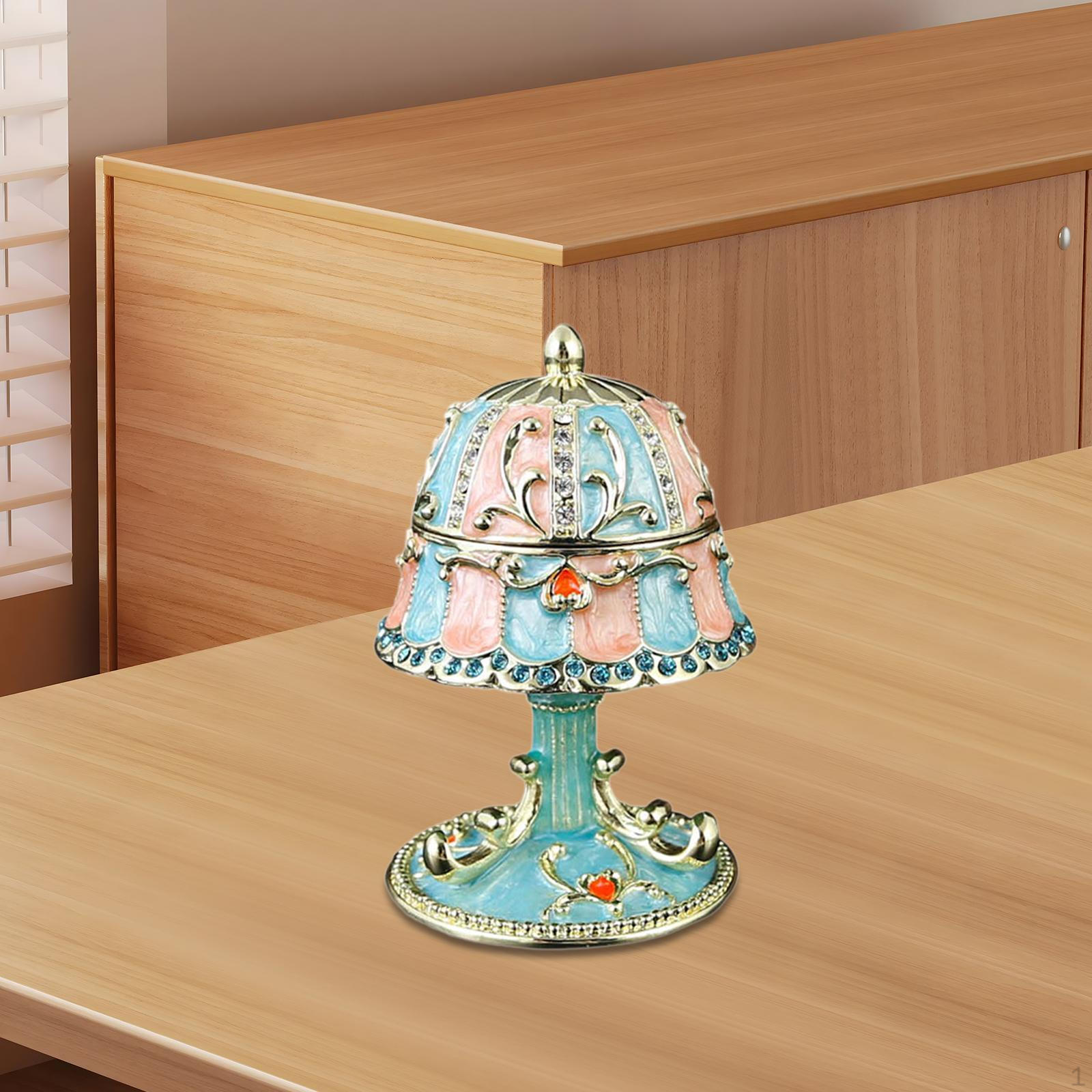 

Enameled Trinket Box Jewelry Organizer Practical Decorative Art Collection Birthday Present Craft