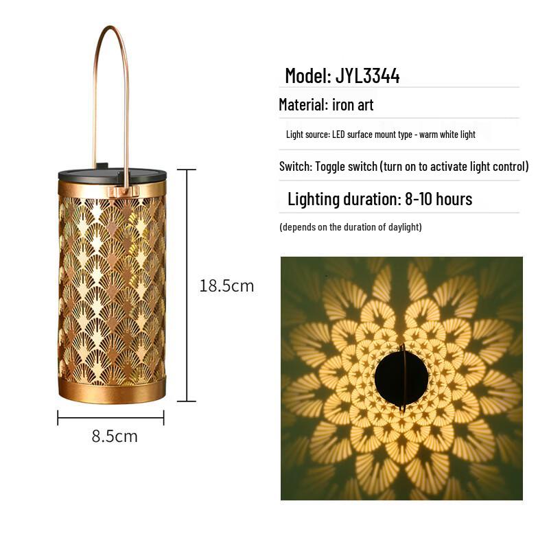 Lishi Rose Gold Solar Garden Lantern