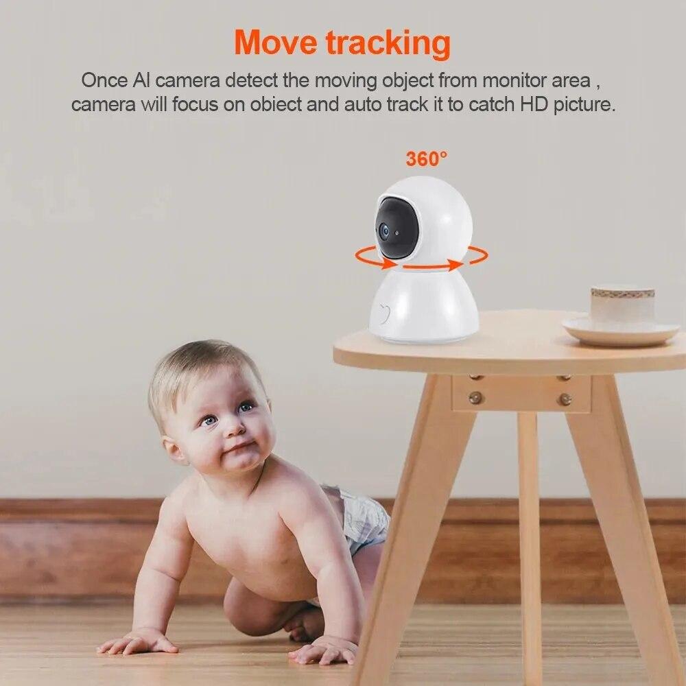 4MP 5G CAMERA Wifi Smart Cloud Wifi IP Camera Intdoor Auto Tracking with One Key Calling Function Cam for Child