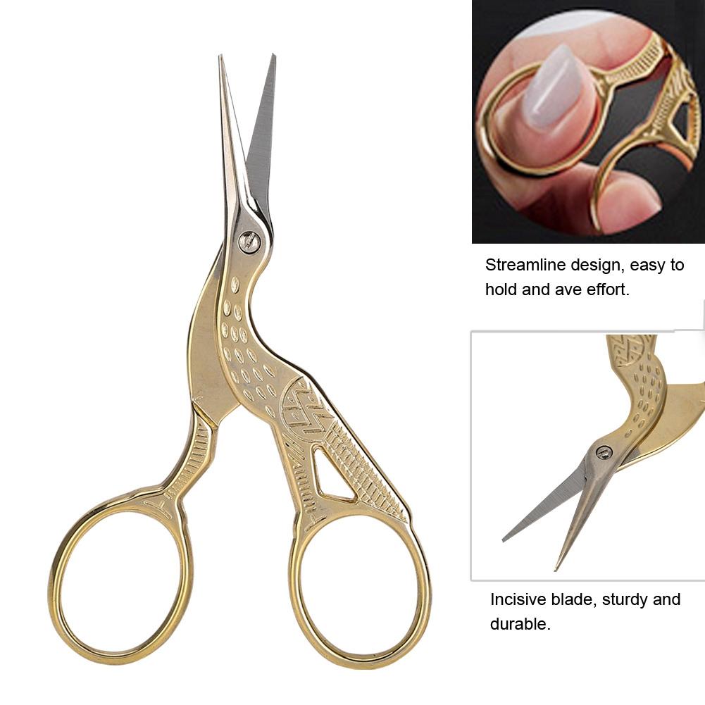 Profesjonalne Vintage Nail Art Nożyczki Ze Stali Nierdzewnej Manicure Narzędzia Złote