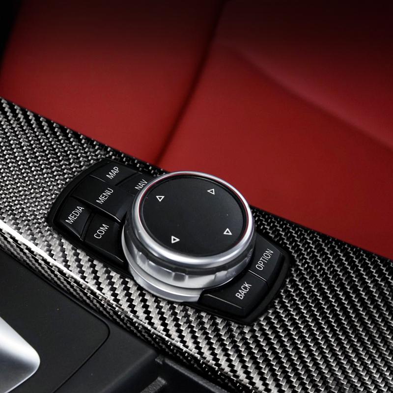 For BMW 3 4 Series F30 2013-18 3GT F34 14-18 F33 F34 F36 14-18 Carbon Fiber Gear Shift Multimedia Panel Car Interior Accessories